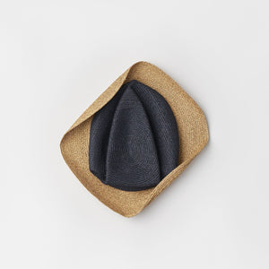 BOXED HAT / 6,5cm brim 2tone color / M