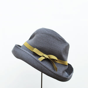 BOXED HAT / 11cm brim grosgrain ribbon / M