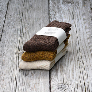 NISHIGUCHI WOOL COTTON BOOT SOCKS / L