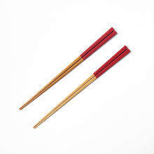 White Bamboo Chopstick / Red