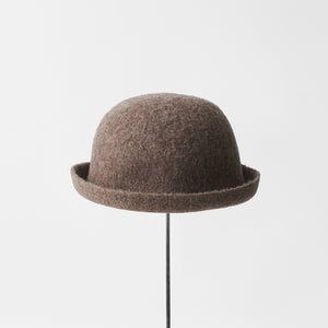 Bell hat dark brown merino