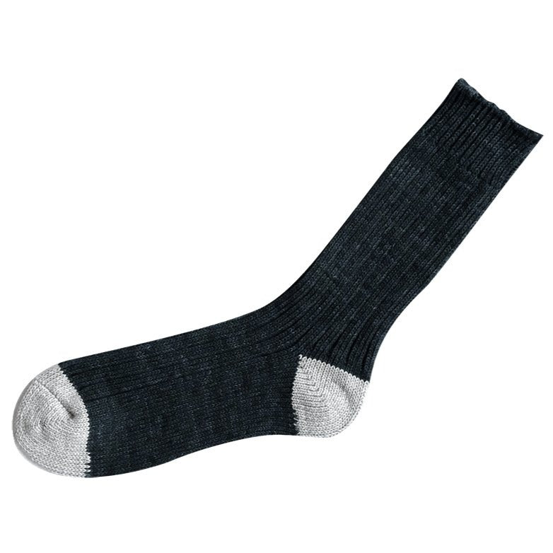 RECYCLED COTTON RIBBED SOCKS / L