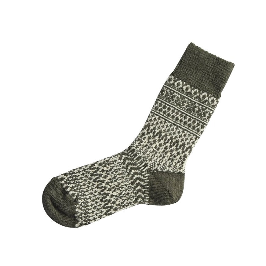 WOOL JACQUARD SOCKS / S