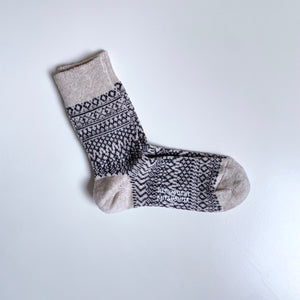 WOOL JACQUARD SOCKS / L